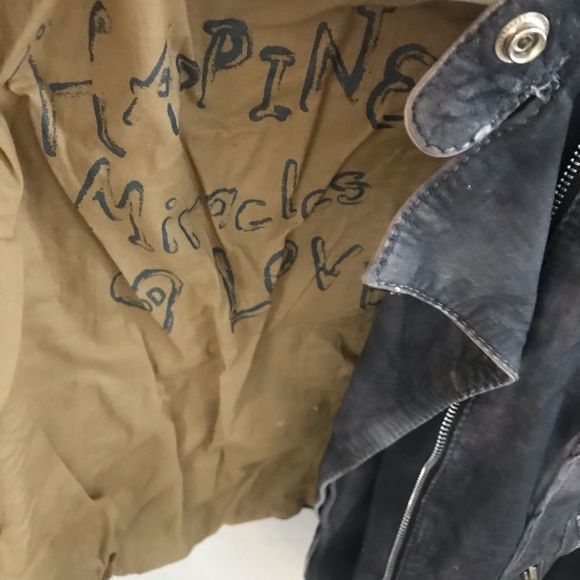 M.O.D distressed grey leather jacket‎ - Picture 7 of 10